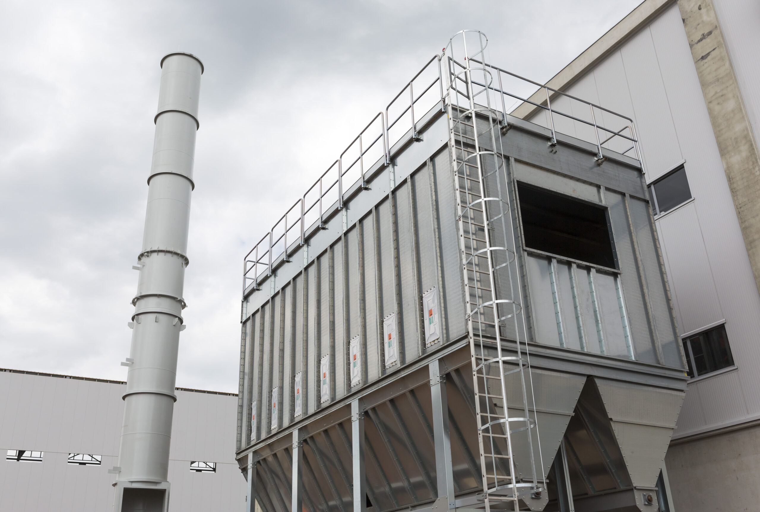 waste plant (organic waste plant, waste to energy plant, composting, incineration, landfill, recycling, windrow composting) from the outside